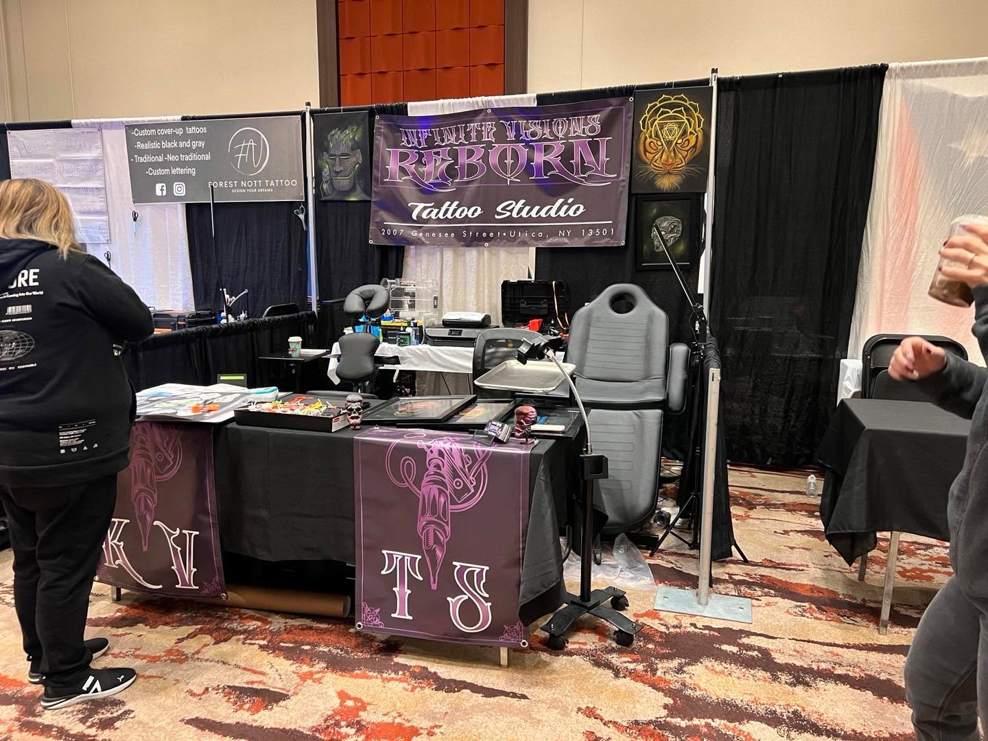 Infinite Visions Reborn booth at the Poconos Tattoo Convention